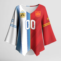 Custom Espana Argentina 2026 Kimono Sleeve Blouse Copa Mundial Final
