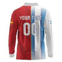 Custom Espana Argentina 2026 Long Sleeve Polo Shirt Copa Mundial Final