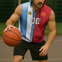 Custom Espana Argentina 2026 Sleeveless Zip Hoodie Copa Mundial Final