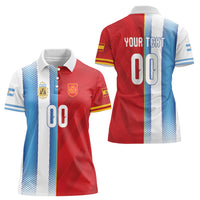Custom Espana Argentina 2026 Women Polo Shirt Copa Mundial Final