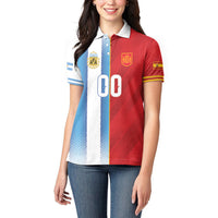 Custom Espana Argentina 2026 Women Polo Shirt Copa Mundial Final