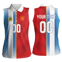 Custom Espana Argentina 2026 Women Sleeveless Polo Shirt Copa Mundial Final