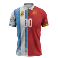 Custom Espana Argentina 2026 Zipper Polo Shirt Copa Mundial Final