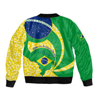 Brazil Independence Day Bomber Jacket Sete de Setembro Flag Style - Wonder Print Shop