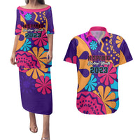 United States National Hispanic Heritage Month Couples Matching Puletasi Dress and Hawaiian Shirt Mes Nacional de la Herencia Hispana Special Version - Wonder Print Shop