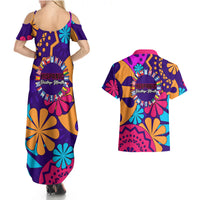 United States National Hispanic Heritage Month Couples Matching Summer Maxi Dress and Hawaiian Shirt Mes Nacional de la Herencia Hispana Special Version - Wonder Print Shop