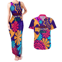United States National Hispanic Heritage Month Couples Matching Tank Maxi Dress and Hawaiian Shirt Mes Nacional de la Herencia Hispana Special Version - Wonder Print Shop