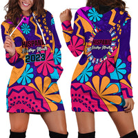 United States National Hispanic Heritage Month Hoodie Dress Mes Nacional de la Herencia Hispana Special Version - Wonder Print Shop