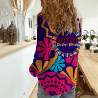 United States National Hispanic Heritage Month Women Casual Shirt Mes Nacional de la Herencia Hispana Special Version - Wonder Print Shop