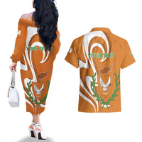 Personalized Cyprus Independence Day 1960 Couples Matching Off The Shoulder Long Sleeve Dress and Hawaiian Shirt Kbrs Cumhuriyeti Curve Style - Wonder Print Shop