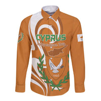 Personalized Cyprus Independence Day 1960 Long Sleeve Button Shirt Kbrs Cumhuriyeti Curve Style - Wonder Print Shop