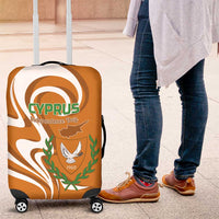 Personalized Cyprus Independence Day 1960 Luggage Cover Kbrs Cumhuriyeti Curve Style - Wonder Print Shop