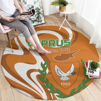 Personalized Cyprus Independence Day 1960 Round Carpet Kıbrıs Cumhuriyeti Curve Style