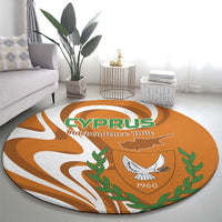 Personalized Cyprus Independence Day 1960 Round Carpet Kıbrıs Cumhuriyeti Curve Style