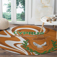 Personalized Cyprus Independence Day 1960 Round Carpet Kıbrıs Cumhuriyeti Curve Style