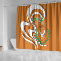 Personalized Cyprus Independence Day 1960 Shower Curtain Kıbrıs Cumhuriyeti Curve Style