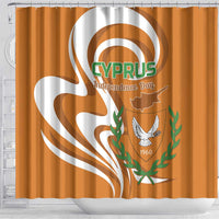 Personalized Cyprus Independence Day 1960 Shower Curtain Kıbrıs Cumhuriyeti Curve Style