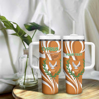 Personalized Cyprus Independence Day 1960 Tumbler With Handle Kbrs Cumhuriyeti Curve Style - Wonder Print Shop