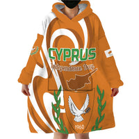 Personalized Cyprus Independence Day 1960 Wearable Blanket Hoodie Kbrs Cumhuriyeti Curve Style - Wonder Print Shop
