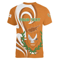 Personalized Cyprus Independence Day 1960 Women V-Neck T-Shirt Kbrs Cumhuriyeti Curve Style - Wonder Print Shop