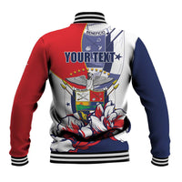 Personalized Panama Harpy Eagle Baseball Jacket Pro Mundi Beneficio Flor del Espiritu Santo - Wonder Print Shop