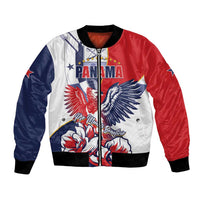 Personalized Panama Harpy Eagle Bomber Jacket Pro Mundi Beneficio Flor del Espiritu Santo - Wonder Print Shop