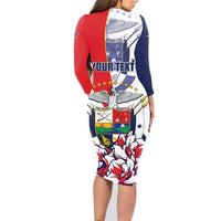 Personalized Panama Harpy Eagle Family Matching Long Sleeve Bodycon Dress and Hawaiian Shirt Pro Mundi Beneficio Flor del Espiritu Santo - Wonder Print Shop