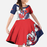 Personalized Panama Harpy Eagle Family Matching Mermaid Dress and Hawaiian Shirt Pro Mundi Beneficio Flor del Espiritu Santo - Wonder Print Shop