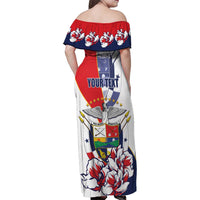 Personalized Panama Harpy Eagle Family Matching Off Shoulder Maxi Dress and Hawaiian Shirt Pro Mundi Beneficio Flor del Espiritu Santo - Wonder Print Shop