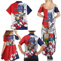 Personalized Panama Harpy Eagle Family Matching Summer Maxi Dress and Hawaiian Shirt Pro Mundi Beneficio Flor del Espiritu Santo - Wonder Print Shop