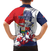 Personalized Panama Harpy Eagle Kid Hawaiian Shirt Pro Mundi Beneficio Flor del Espiritu Santo - Wonder Print Shop