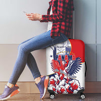 Panama Harpy Eagle Luggage Cover Pro Mundi Beneficio Flor del Espiritu Santo - Wonder Print Shop