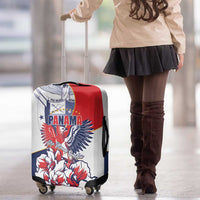 Panama Harpy Eagle Luggage Cover Pro Mundi Beneficio Flor del Espiritu Santo - Wonder Print Shop