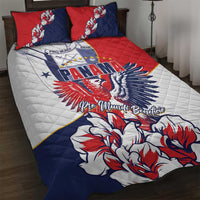Panama Harpy Eagle Quilt Bed Set Pro Mundi Beneficio Flor del Espiritu Santo - Wonder Print Shop