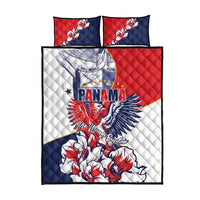 Panama Harpy Eagle Quilt Bed Set Pro Mundi Beneficio Flor del Espiritu Santo - Wonder Print Shop