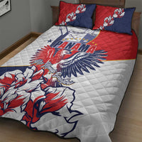 Panama Harpy Eagle Quilt Bed Set Pro Mundi Beneficio Flor del Espiritu Santo - Wonder Print Shop