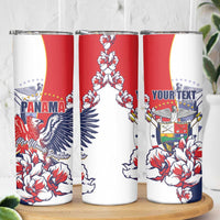 Personalized Panama Harpy Eagle Skinny Tumbler Pro Mundi Beneficio Flor del Espiritu Santo - Wonder Print Shop