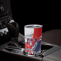Personalized Panama Harpy Eagle Tumbler Cup Pro Mundi Beneficio Flor del Espiritu Santo - Wonder Print Shop