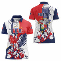 Personalized Panama Harpy Eagle Women Polo Shirt Pro Mundi Beneficio Flor del Espiritu Santo - Wonder Print Shop