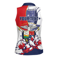 Personalized Panama Harpy Eagle Women Sleeveless Polo Shirt Pro Mundi Beneficio Flor del Espiritu Santo - Wonder Print Shop