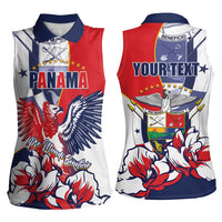 Personalized Panama Harpy Eagle Women Sleeveless Polo Shirt Pro Mundi Beneficio Flor del Espiritu Santo - Wonder Print Shop
