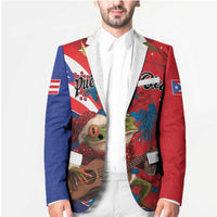 Personalized Puerto Rico Christmas Blazer Coqui Frog Playing Guitar - Wonder Print Shop