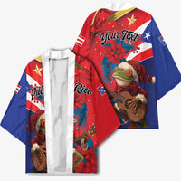 Personalized Puerto Rico Christmas Kimono Coqui Frog Playing Guitar - Wonder Print Shop