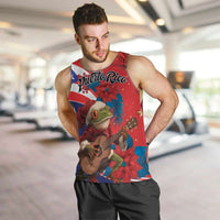 Personalized Puerto Rico Christmas Men Tank Top Coqui Frog Playing Guitar - Wonder Print Shop