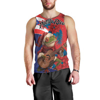 Personalized Puerto Rico Christmas Men Tank Top Coqui Frog Playing Guitar - Wonder Print Shop