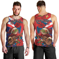 Personalized Puerto Rico Christmas Men Tank Top Coqui Frog Playing Guitar - Wonder Print Shop