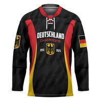 Custom Germany 2025 Champions Basketball Black Hockey Jersey - Wonder Print Shop