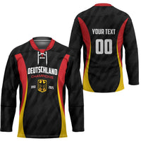 Custom Germany 2025 Champions Basketball Black Hockey Jersey - Wonder Print Shop