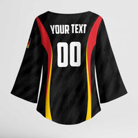 Custom Germany 2025 Champions Basketball Black Kimono Sleeve Blouse - Wonder Print Shop