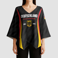 Custom Germany 2025 Champions Basketball Black Kimono Sleeve Blouse - Wonder Print Shop